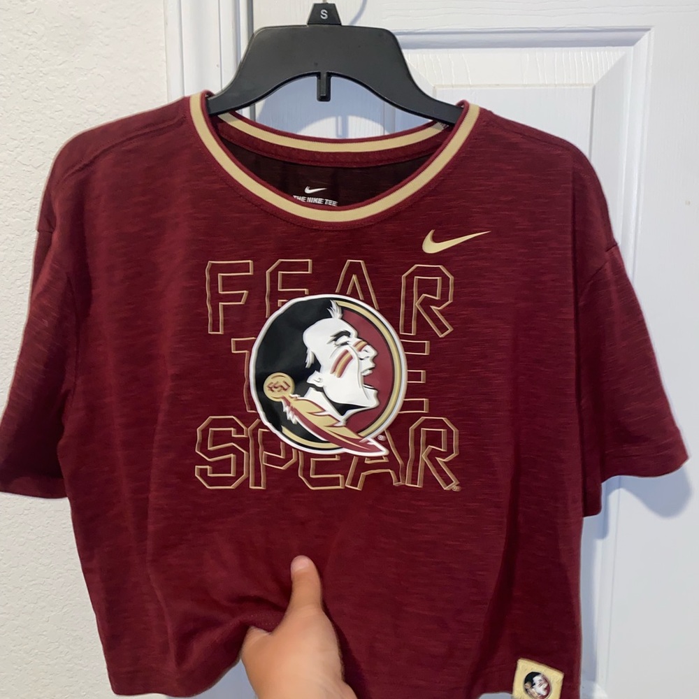Florida State University(FSU) Nike Dri-Fit Cropped Tee